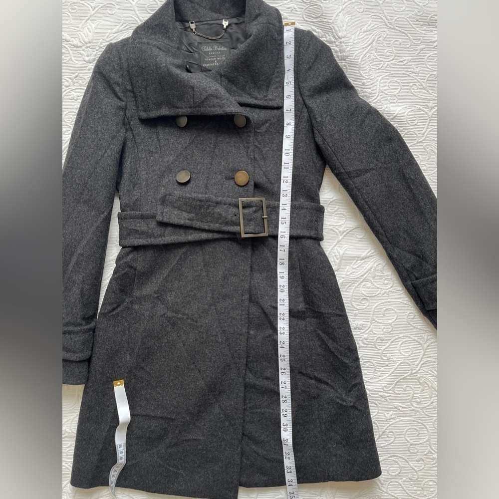 Aritzia Babaton Tulula Bromley Wool & Cashmere Gray Belted Pea Coat Size XS - Picture 12 of 12